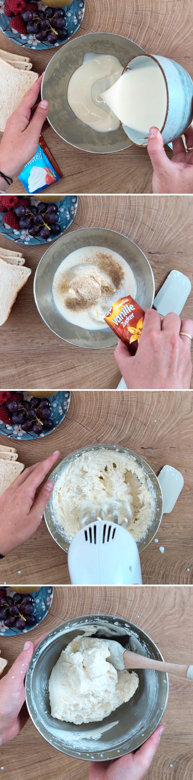 Fruit Sando Step 2: Prepare the mascarpone cream