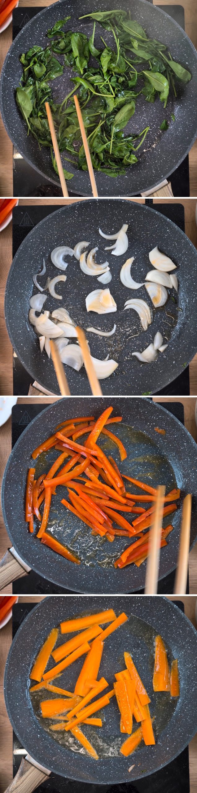 Japchae Passaggio 5 Rosolare le verdure