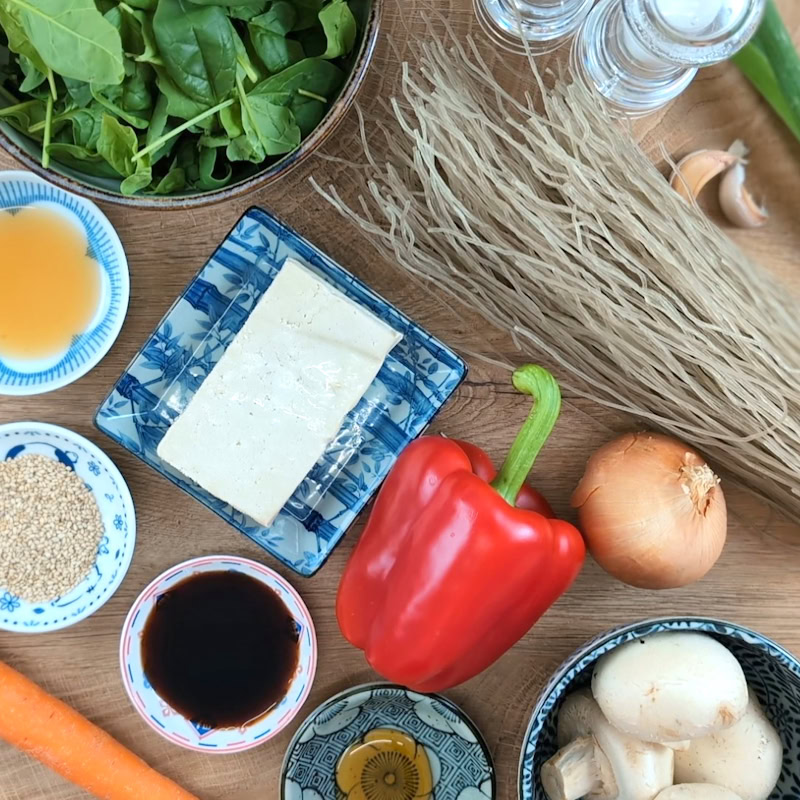 Ingredienti per il Japchae