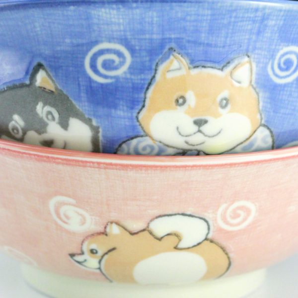 Niedliche Hundemotiv-Schalen für Snacks und Dips, perfekt für Japan-Fans.