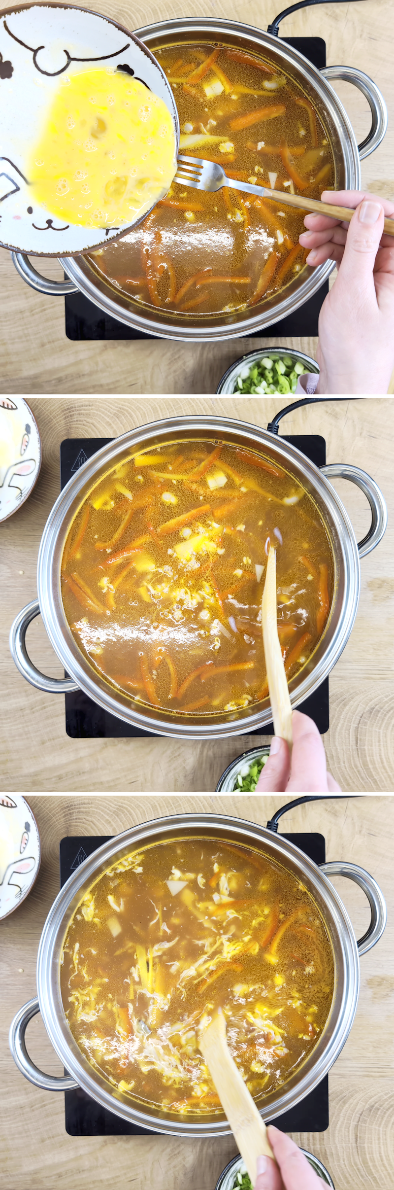 Zuppa di Pechino - Passaggio 13: aggiungere le uova