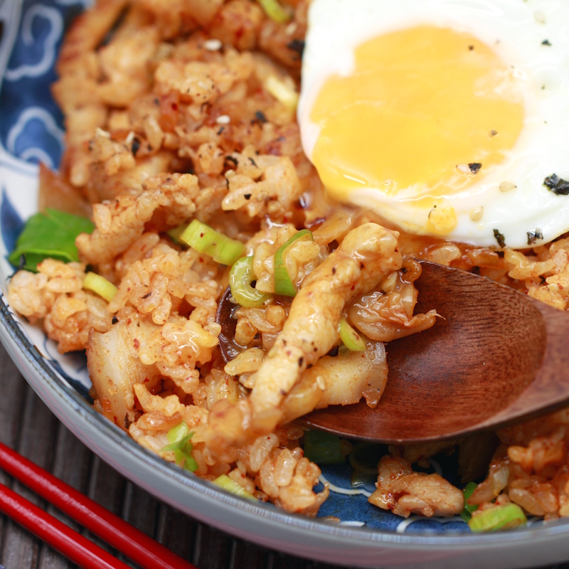 Kimchi Fried Rice mit Spiegelei
