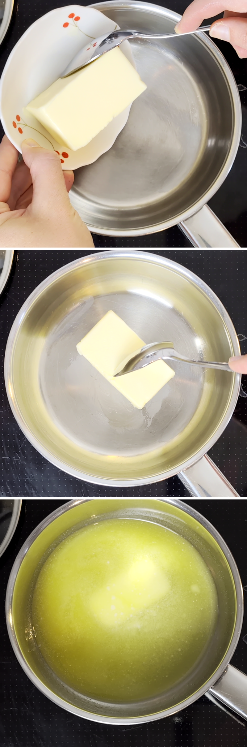 Mochi al burro - Passaggio 3: sciogliere il burro
