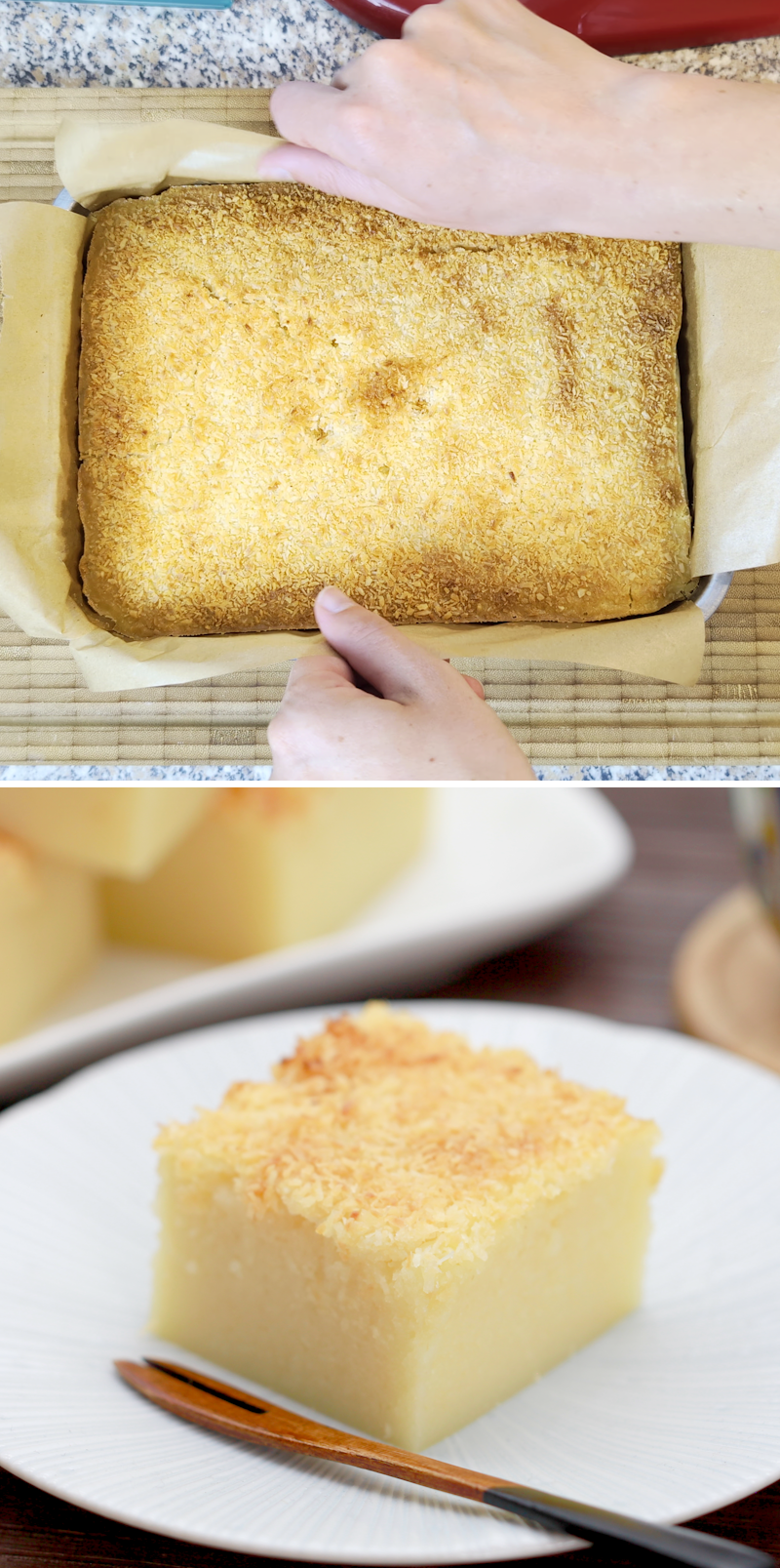 Mochi al burro - Passaggio 9: lasciare raffreddare la torta e servire